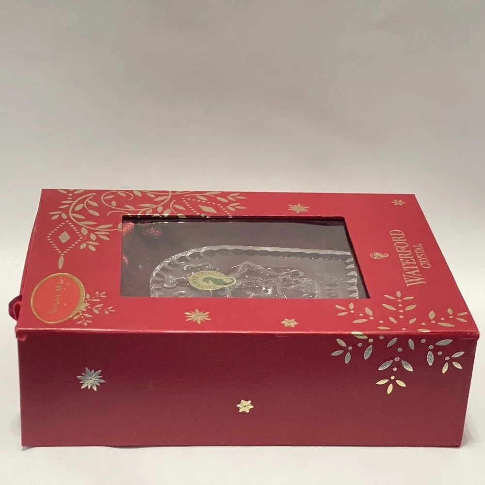 2014 Annual Twas Night Waterford Crystal Clear Glass Christmas Tree Ornament